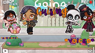 Going guisingtrick or treating🍭🍬with voice Avatar world roleplay🧁🍪 [upl. by Hedgcock]