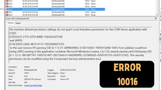 How To Fix the DistributedCOM Error 10016 in Windows 11 [upl. by Oiralih]