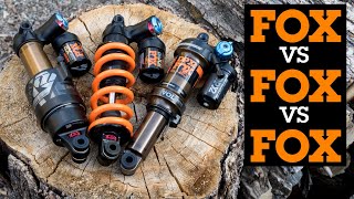 3 FOX Mountain Bike SHOCKS Compared  DPX2 Float X2 and DHX2 Coil [upl. by Brinn]