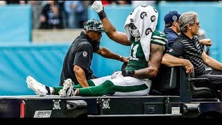 Jermaine Johnson Achilles injury vs Tennessee Titans [upl. by Derron]