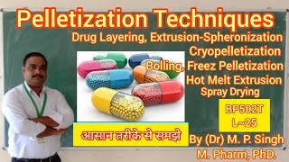 Pelletization Techniques  Pharmaceutical Pellets  Industrial Pharmacy  BP502T  L25 [upl. by Aneela]