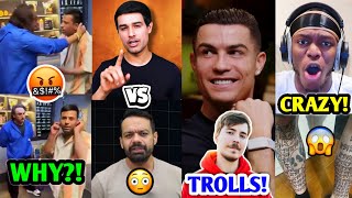 WHY Puneet Superstar got BEATEN by Influencer 😱 Dhruv Rathee Vs Flying Beast Ronaldo MrBeast [upl. by Clausen]