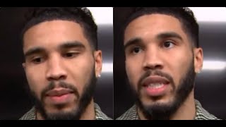 Jayson Tatum reacts to the Celtics becoming the first team in NBA history to not shoot a free throw [upl. by Nelyaw]