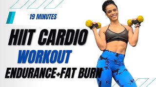 HIIT Low Impact Calorie Burning Workout With Dumbbells  Endurance  Fat Burn [upl. by Cyler]