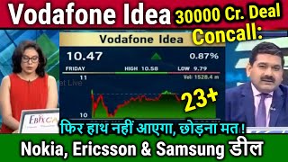 Vodafone Idea Share latest news Anil singhviVI Concallvi share news₹30000 crore dealTarget [upl. by Thun]