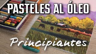 APRENDE a PINTAR un PAISAJE con PASTELES al ÓLEO [upl. by Nahgrom]