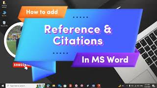 How to Add Manually Citation amp References In MS Word Within Minutes reference [upl. by Lebasiairam]