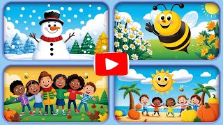 Seasons Song for Children  Nursery rhymes  Kids songs kidslearning [upl. by Gnart999]