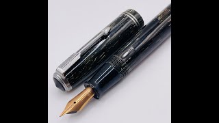 Parker Vacumatic Shadow Wave Silver Fountain Pen Restored [upl. by Yelsgnik969]