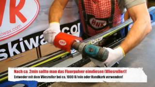 Skiwachsen mit HWK Skiwachs  Fluorpulver Nordisch [upl. by Nueoras]