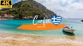 Corfu Greece 4K UHD  A Sky High Journey Over Ionian Islands [upl. by Nysa]