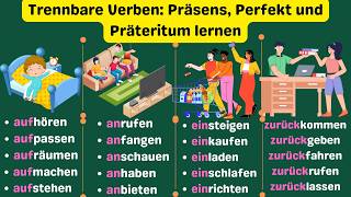 20 Separable Verbs in German with 100 Sentences Learn Präsens Perfekt amp Präteritum deutschkurs [upl. by Merth822]