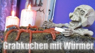 Halloween Rezept Grabkuchen mit Regenwürmern [upl. by Darum]