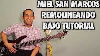 Miel San Marcos Remolineando Bajo Tutorial With Tabs [upl. by Ahsyat]