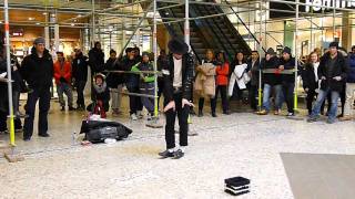 Billy Jeans  A street performer imitating Michael Jackson in Nordstan [upl. by Rech481]