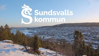 En film om Sundsvall i vinterskrud  A movie about a snowy Sundsvall [upl. by Audi]