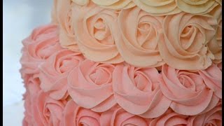 How To Make Easy Buttercream Rosettes  Cake Decorating For Beginners [upl. by Rycca]