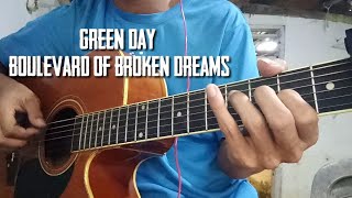 green day boulevard of broken dreams guitar fingerstyle [upl. by Savill]