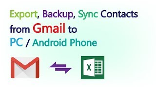 How to export or backup contacts from gmail to PC Android Phone [upl. by Oiziruam486]