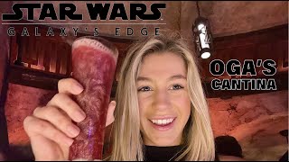 Ogas Cantina Star Wars Galaxys Edge  Disneys Hollywood Studios [upl. by Idnib]