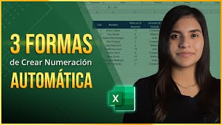 3 Formas Increíbles de Crear Numeración Automática en Excel [upl. by Aramal]