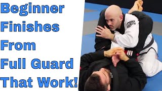 4 Effective Submissions for White Belts with a Weak Guard in BJJ [upl. by Indihar984]