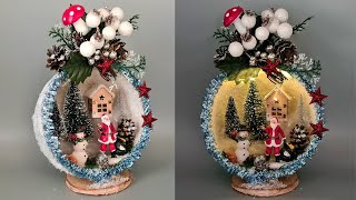 DIY Christmas Decorations ideas Decoratiuni de Craciun Idei creative cu peisaje de iarna [upl. by Ragan]