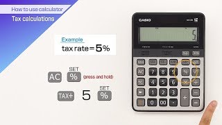 CASIO【How to use calculator Tax calculations】 [upl. by Aseyt]