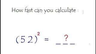 Mentally Squaring Numbers power 2  Near Base 50 [upl. by Ilil706]