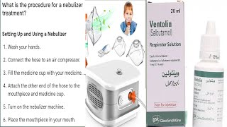 ventolin respiratory solution how to use nebulizerasthmaventolin solution ki miqdar [upl. by Eliam]