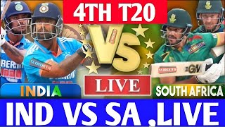 🔴Live Ind vs Sa 4TH T20  Live Cricket Score amp Commentary  India vs south africa Live Today Match [upl. by Merce]