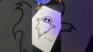 👻🎃 Easy draw Ghost on Halloween shorts [upl. by Barnet422]