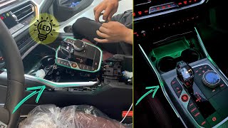 BMW  How To CENTER dashboard CONSOLE ambient LED light INSTALL [upl. by Eimmis46]