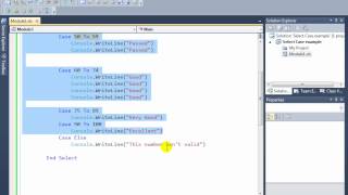 035 Select case example vbnet 2010 [upl. by Bouton]
