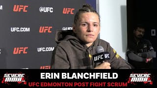 Erin Blanchfield UFC Edmonton PostFight Scrum [upl. by Ellynad80]