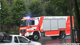 Starkregen RW HLF LF Feuerwehr Frankfurt [upl. by Heffron]