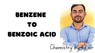 Conversion of benzene to benzoic acid gattermann koch reaction class 12 [upl. by Graner]