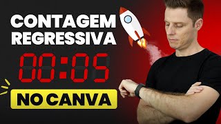 Como criar uma Contagem Regressiva para Vídeos ou Lives pelo Canva Tutorial Passo a Passo [upl. by Lilahk]