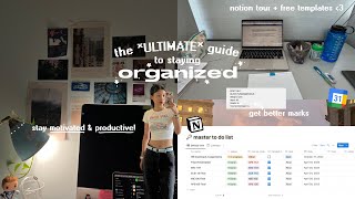 the ULTIMATE GUIDE TO STAYING ORGANIZED FOR SCHOOL 🖇️🤍 notion and google calendar tour [upl. by Niklaus531]