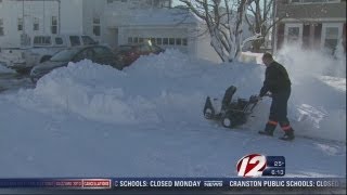 Blizzard 2013 leaves several RI streets unplowed [upl. by Aihseuqal]