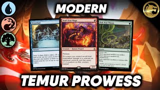 💧🔥🌳 LIGHTNING FAST Temur Prowess  MTG Modern Deck [upl. by Renard]