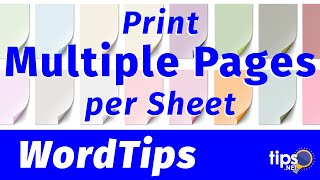 Printing Multiple Pages Per Sheet [upl. by Thomajan]