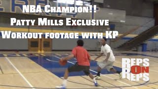 NBA Champion Patty Mills Workout with KP RepsOnReps [upl. by Akilat]