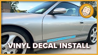 PORSCHE VINYL DECAL INSTALL [upl. by Aisenet]