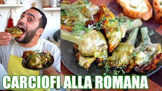 CARCIOFI ALLA ROMANA Ricetta originale Romana🧡🐺 [upl. by Atenaz593]