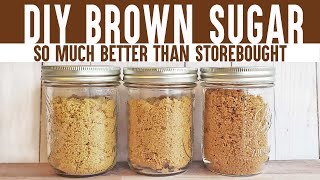 DIY BROWN SUGAR  Make Your Own Pantry Staples  better than storebought [upl. by Aicram]