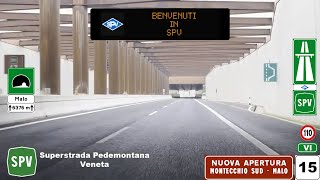 SPV  Superstrada Pedemontana Veneta  MONTECCHIO Sud  SPRESIANO NUOVA APERTURA [upl. by Anoj]