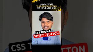 Create Toggle Switch Button with HTML amp CSS  Custom Checkbox  Learn with CodeWise shorts [upl. by Duncan]