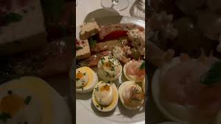 My visit to a traditional Swedish Christmas Buffet or Smorgasbord Julbord in Stockholm Old Town [upl. by Kravits]