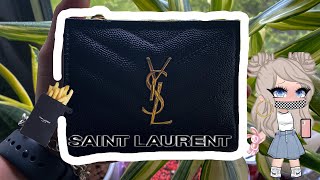 YSL Monogram Wallet Black Unboxing [upl. by Luelle]